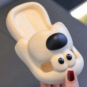 White Latex Slippers